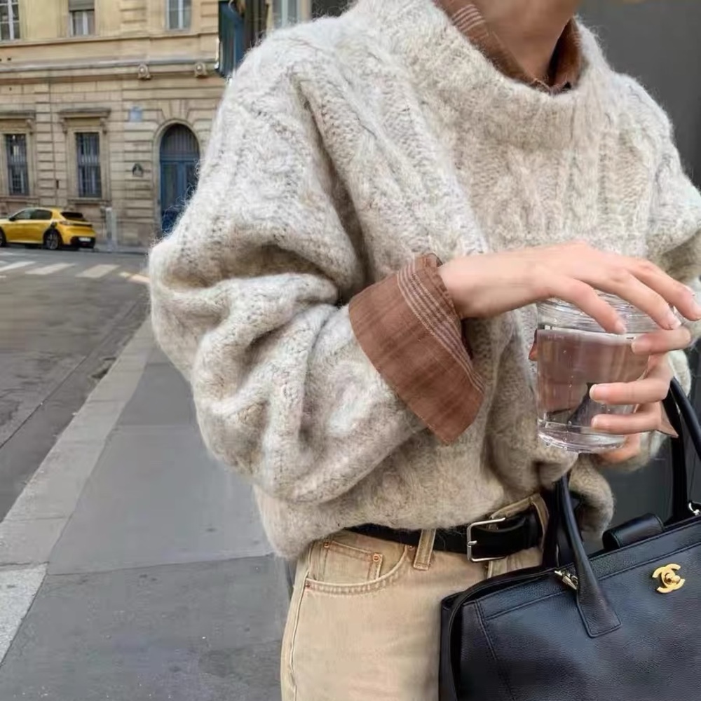 Overtake Wool Cable Knit Sweater